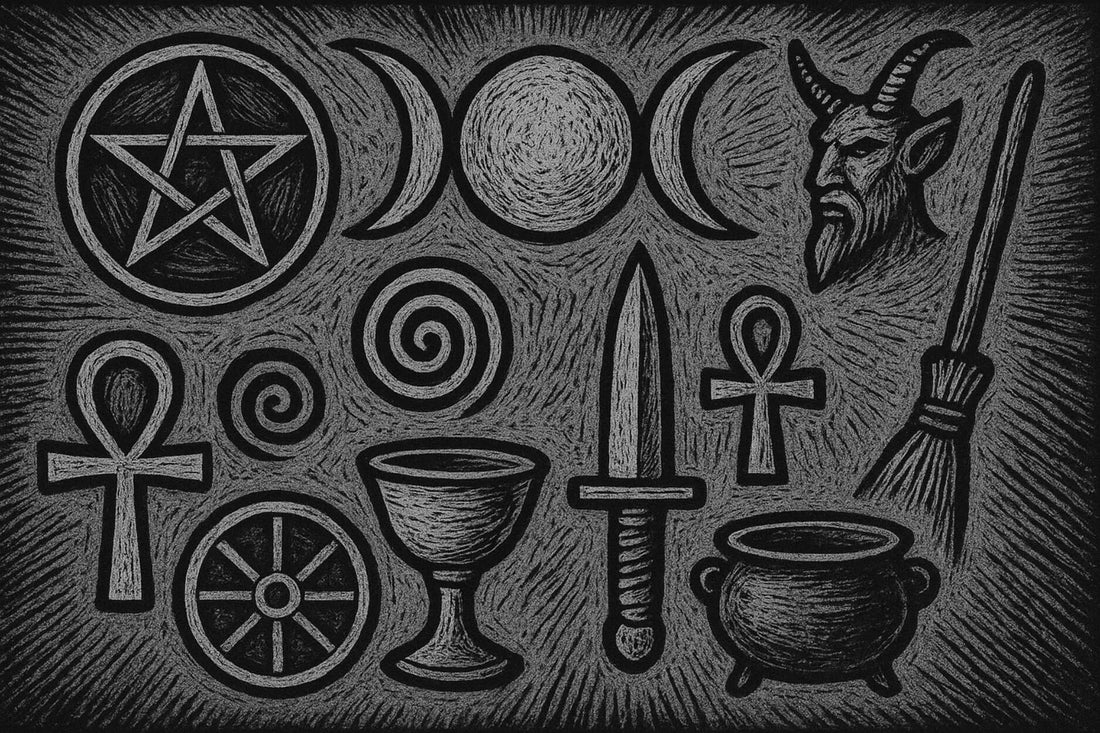 What are some common symbols in Wicca?