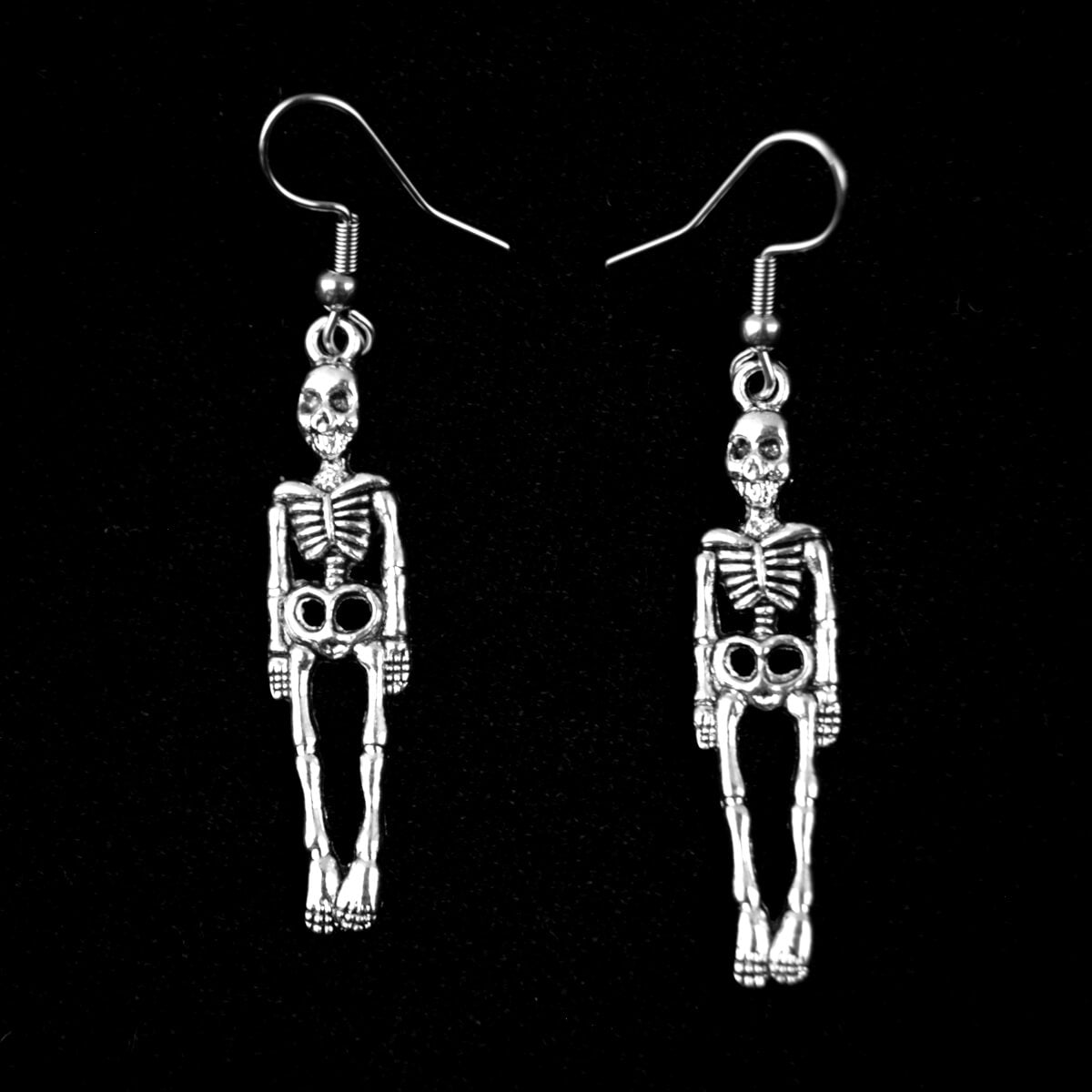 Skeleton Earrings | Occult Patches & Pins