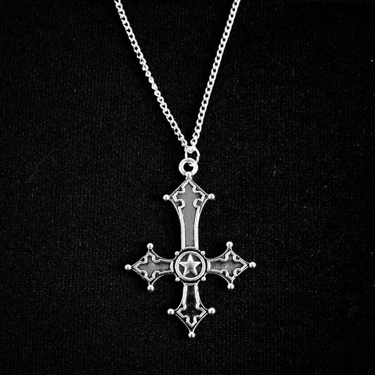 Inverted Cross Necklace • Occult Patches & Pins