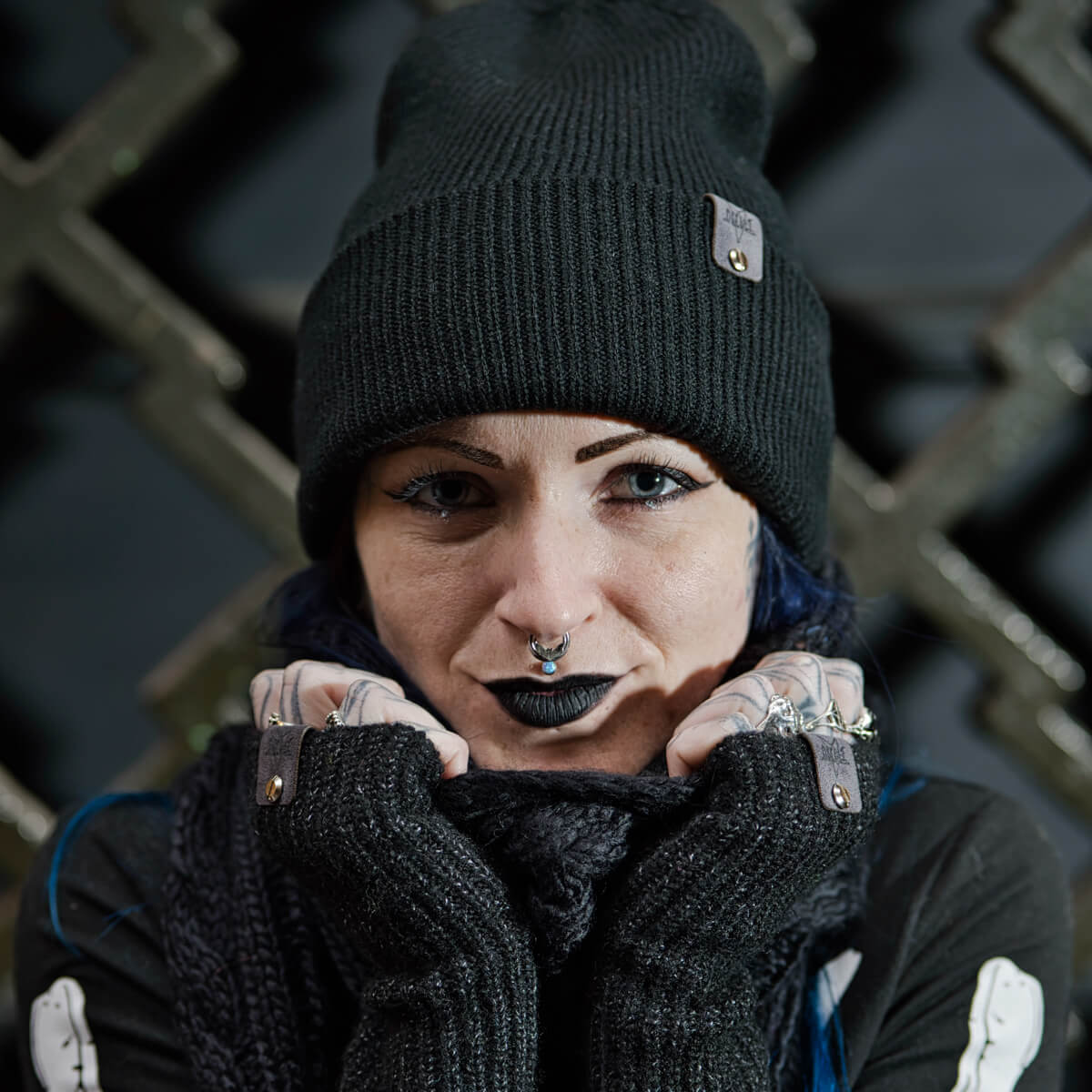 Black Beanie with Occult Tag