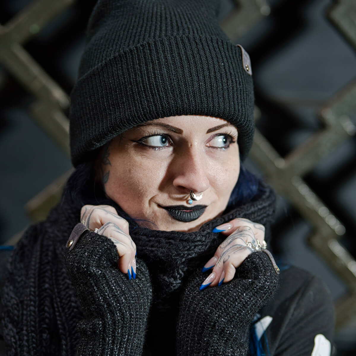 Black Beanie with Occult Tag