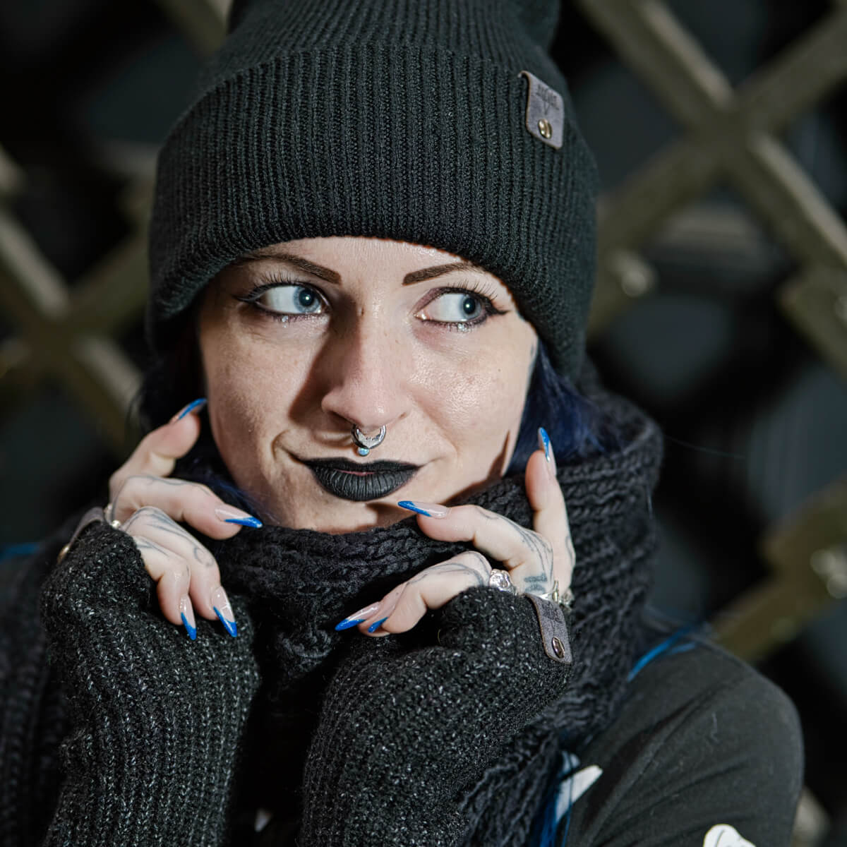 Black Beanie with Occult Tag
