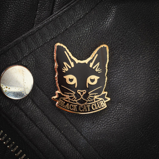 Black Cat Club Pin | Occult Patches & Pins