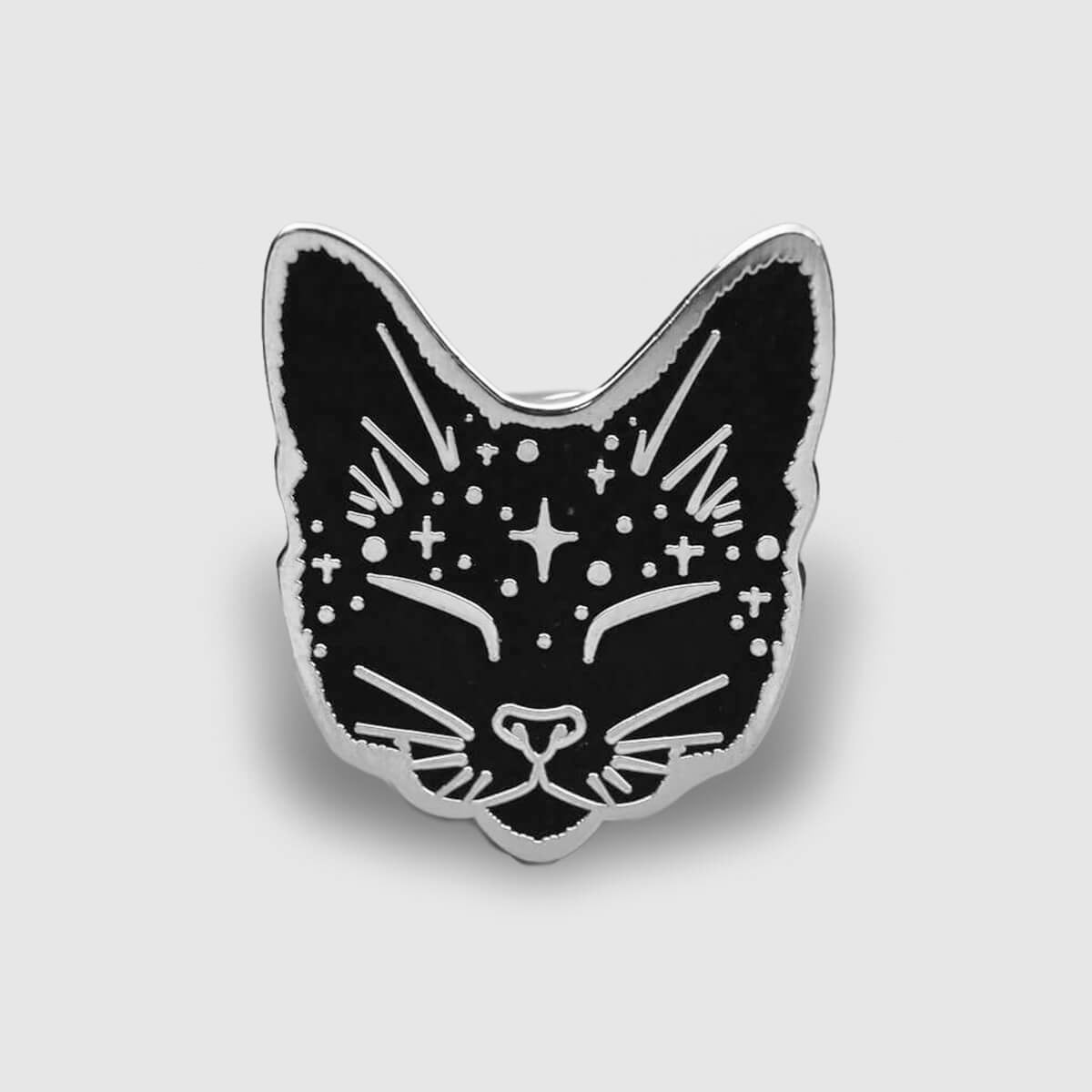 Cosmic Cat Enamel Pin | Occult Patches & Pins