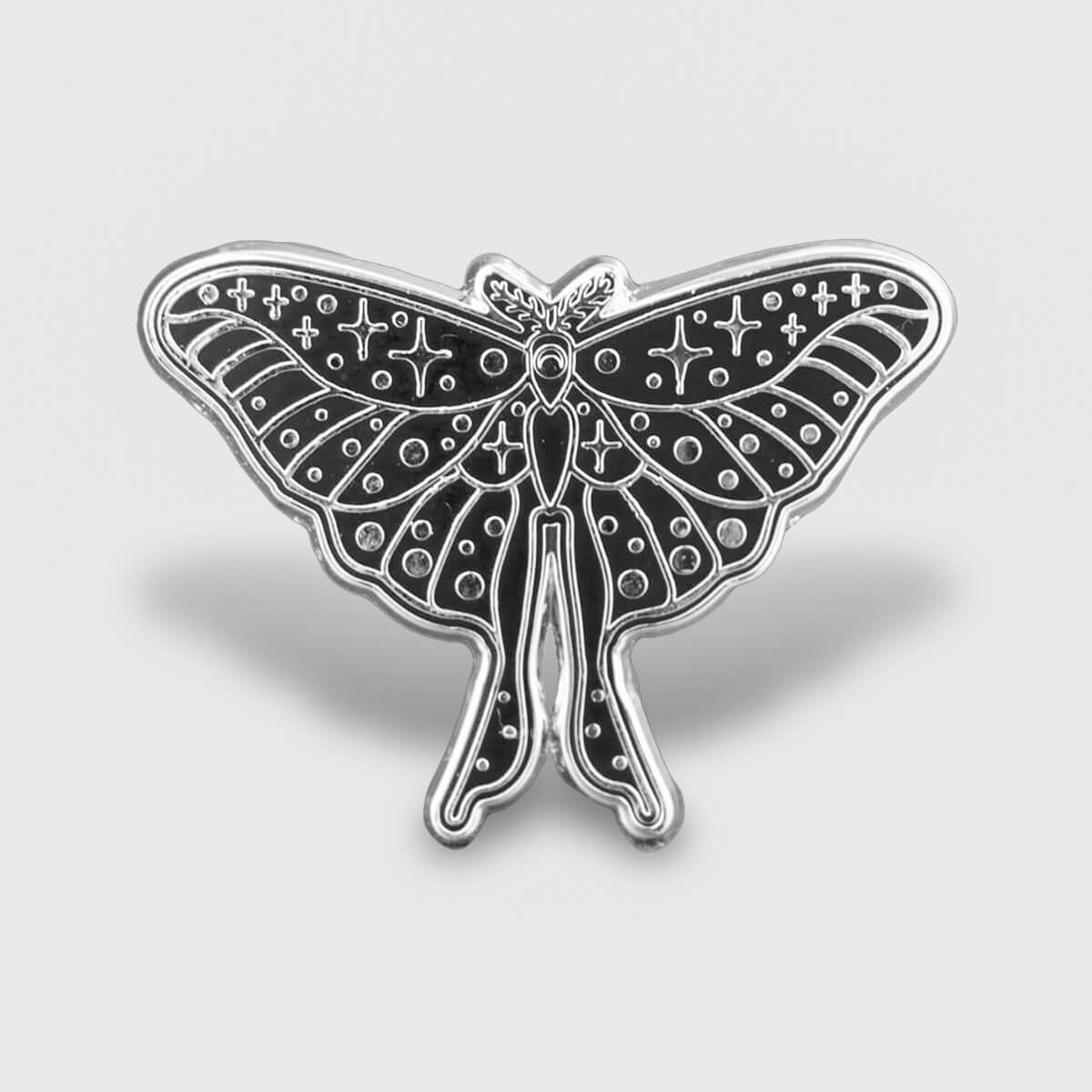 Cosmic Moth Enamel Pin | Occult Patches & Pins