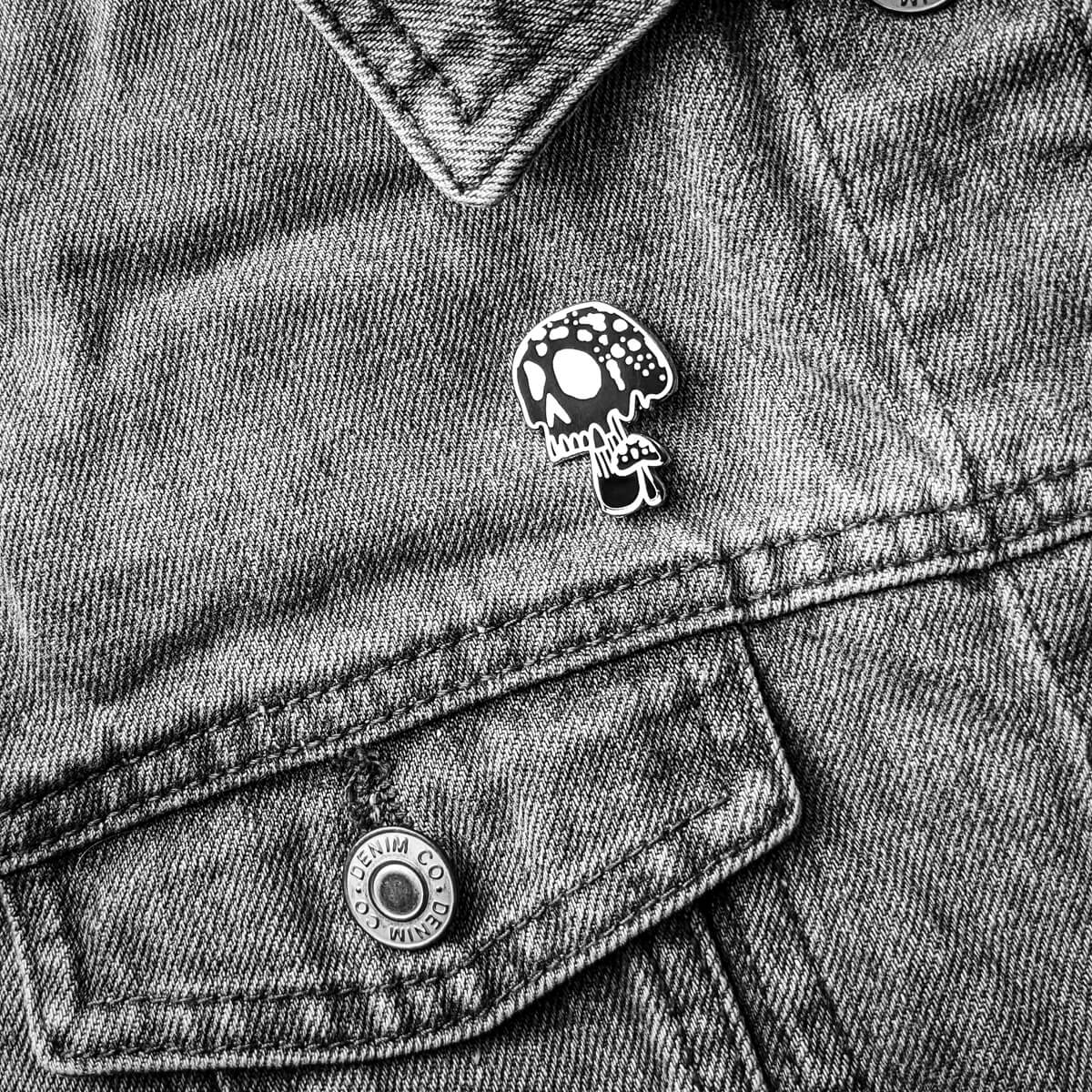 Death Mushroom Enamel Pin | Occult Patches & Pins