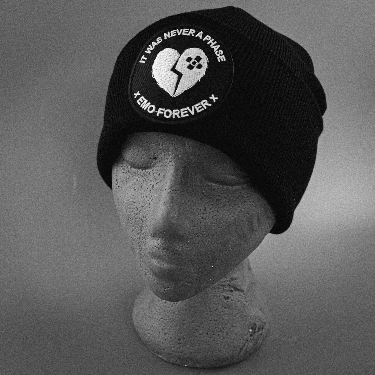Emo Forever Patch Black Beanie