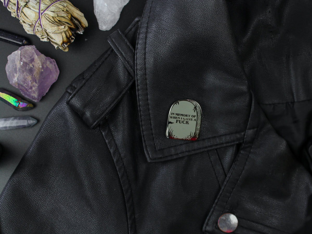 In Memory of When I Gave a Fuck Enamel Pin