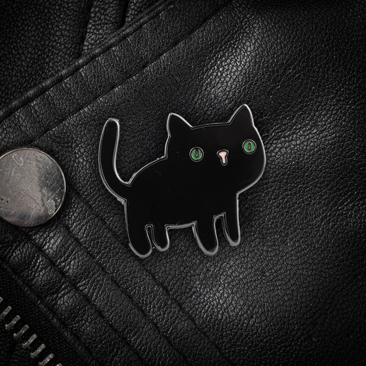 Black Cat Enamel Pin • Occult Patches & Pins