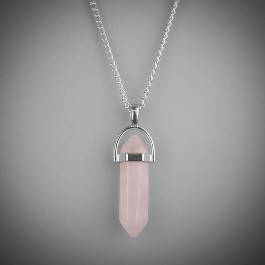 Rose Quartz Necklace | Occult Patches & Pins