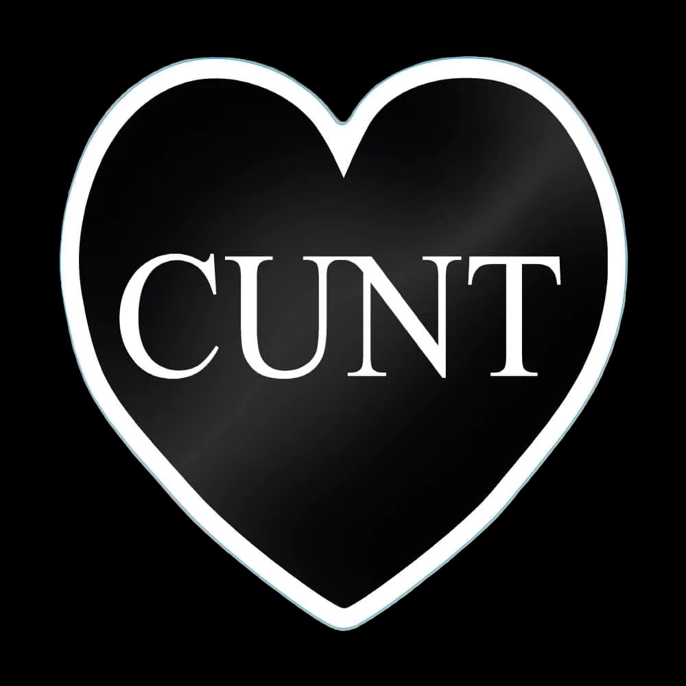 Cunt Heart Sticker - Occult Patches & Pins