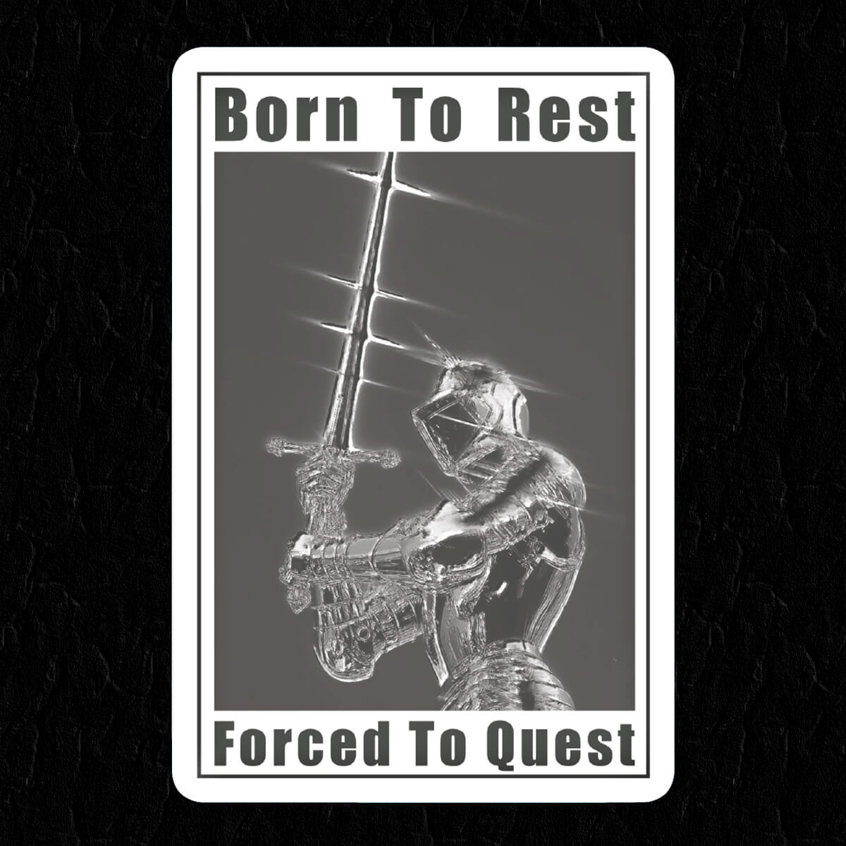 Born To Rest Forced To Quest Sticker - Occult Patches & Pins