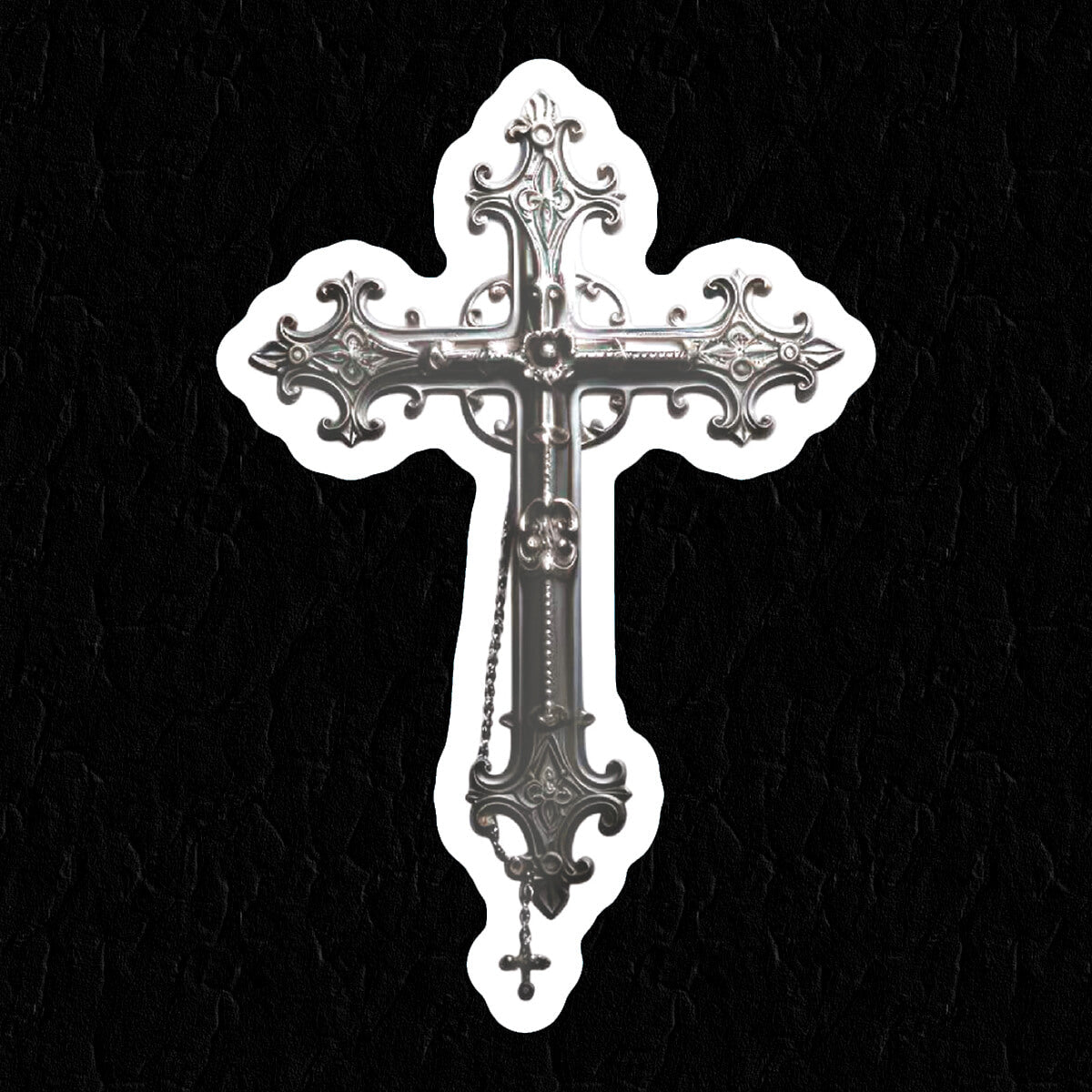 Gothic Cross Sticker - Occult Patches & Pins
