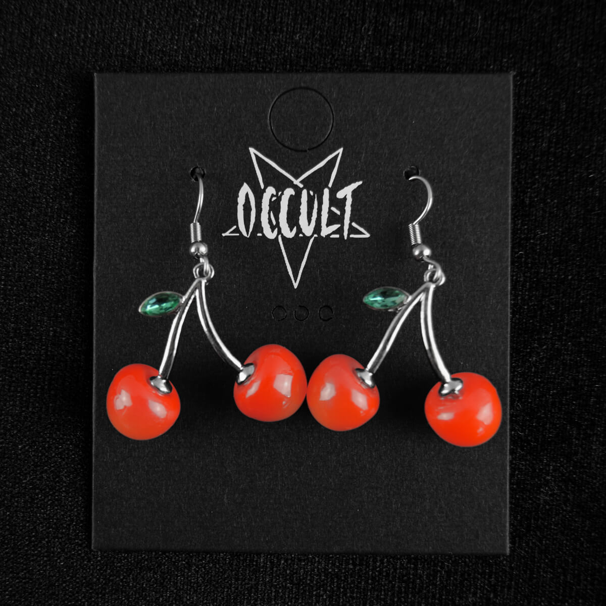 Cherry Earrings • Occult Patches & Pins