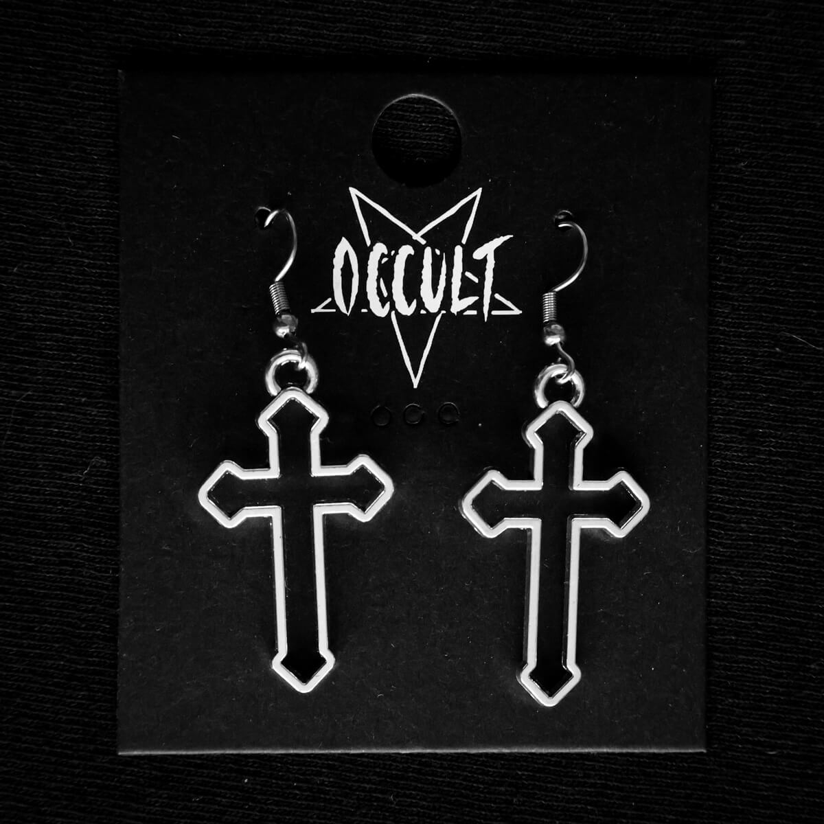 Hollow Cross Earrings