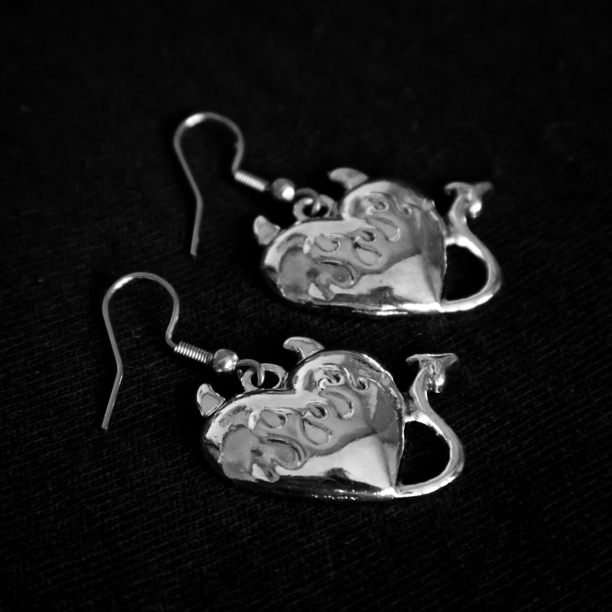 Devil Heart Earrings