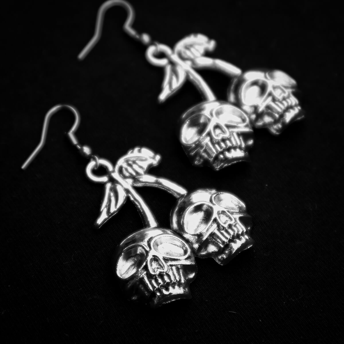 Cherry Skull Earrings