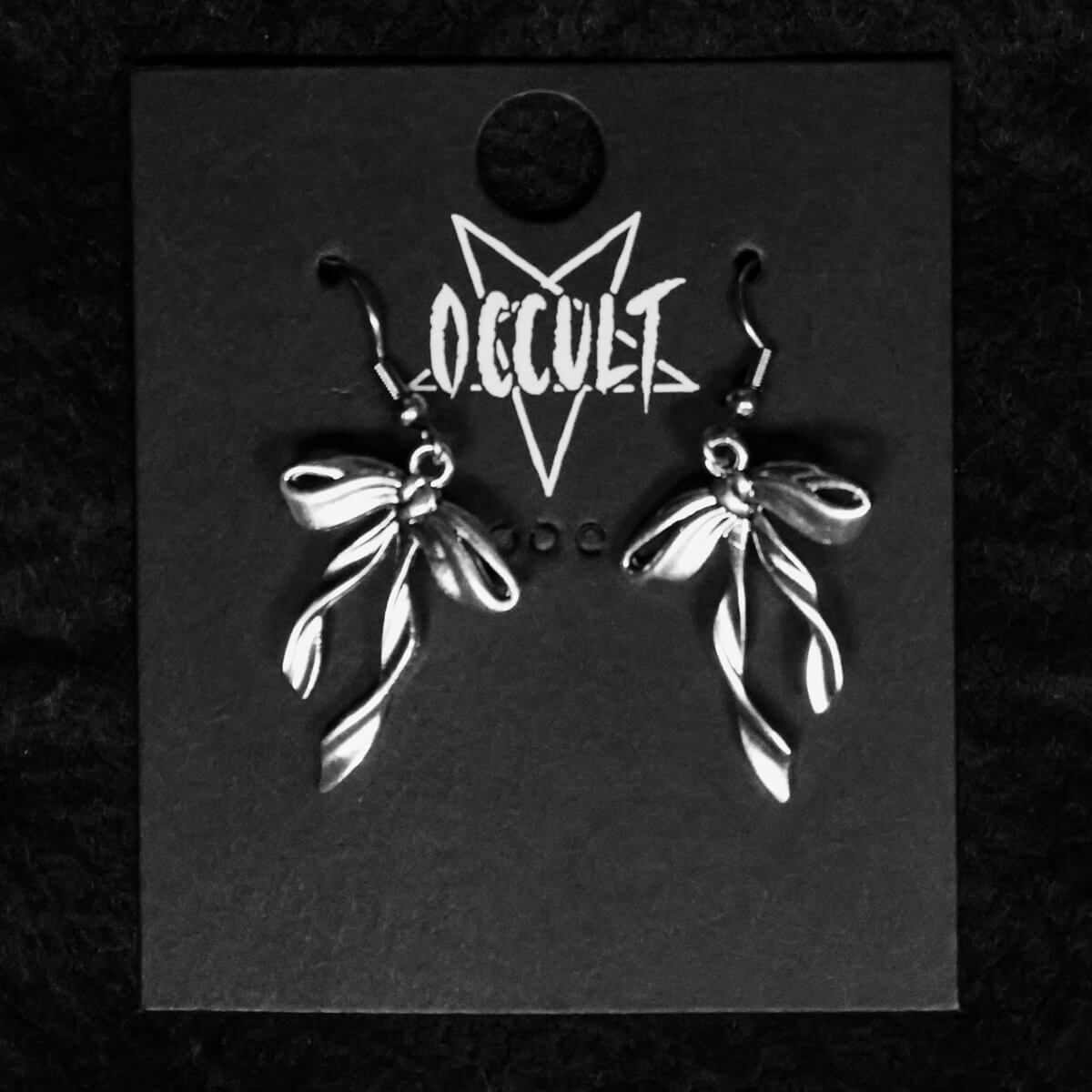 Bow Earrings ⛧ Occult Patches & Pins