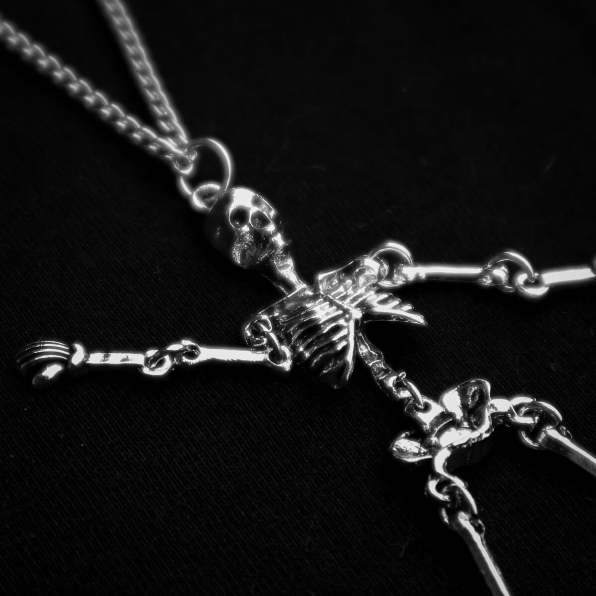 Large Skeleton Necklace ⛧ Occult Patches & Pins