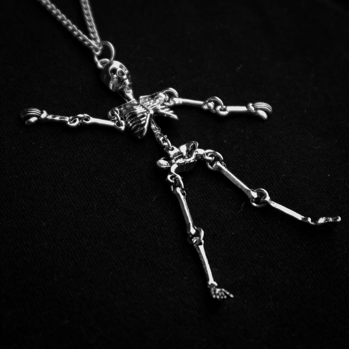 Large Skeleton Necklace ⛧ Occult Patches & Pins