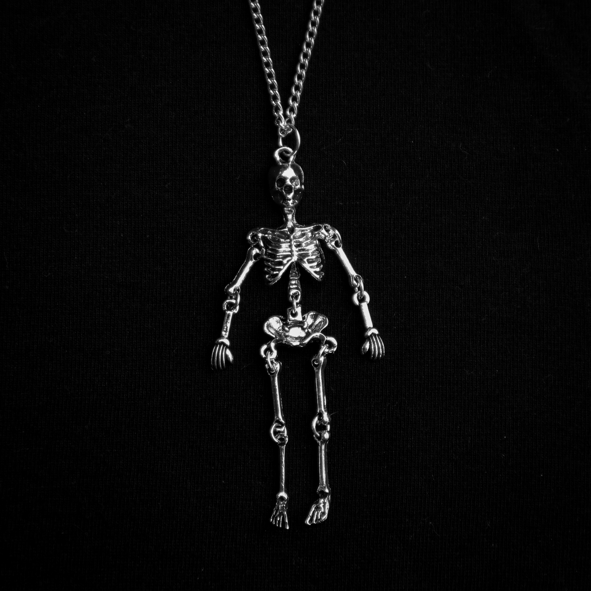 Large Skeleton Necklace ⛧ Occult Patches & Pins