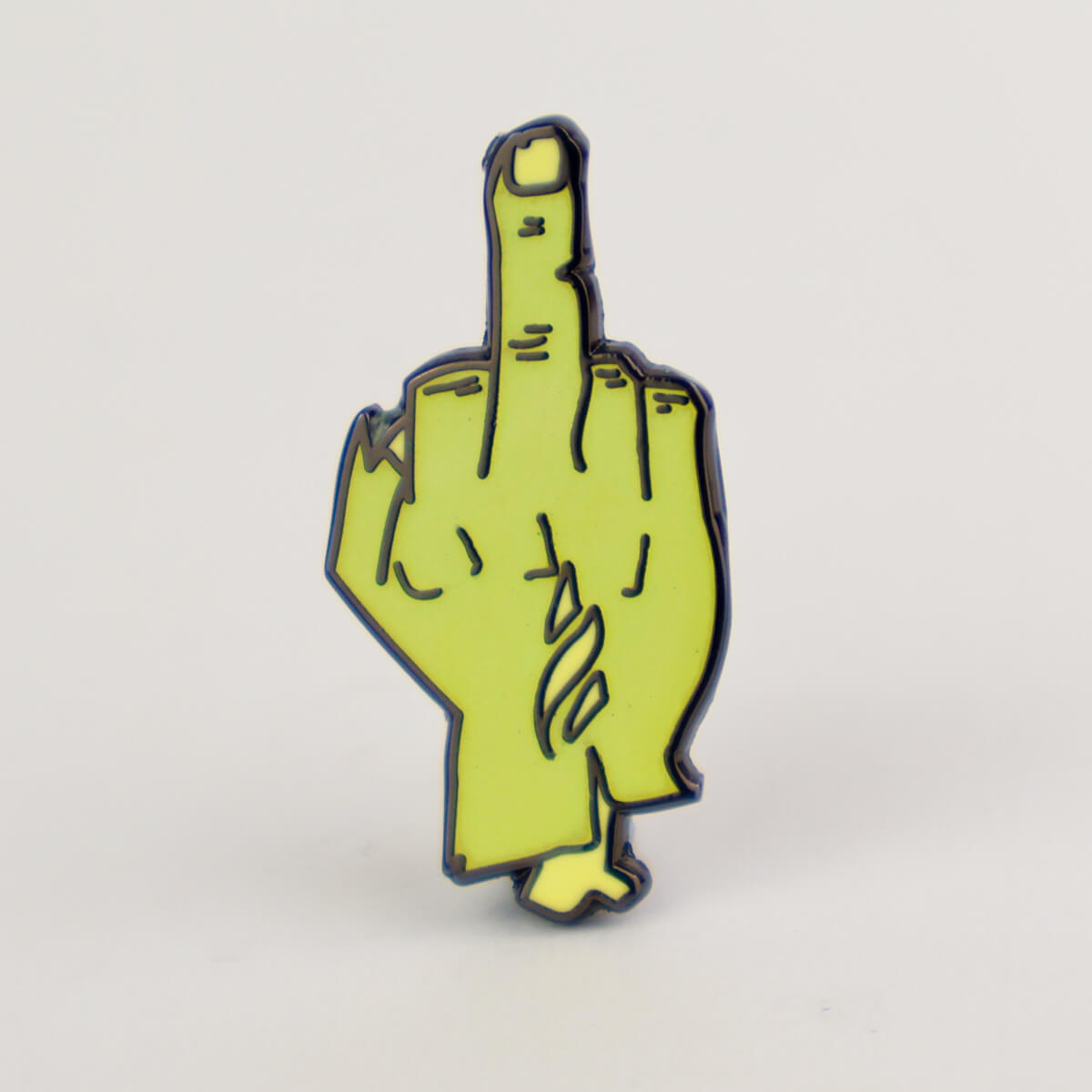 Zombie Middle Finger Enamel Pin ⛧ Occult Patches & Pins