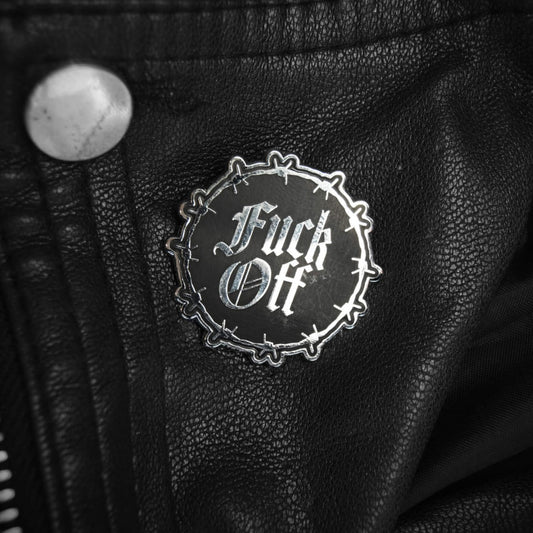 Fuck Off Gothic Enamel Pin | Ocult Patches & Pins