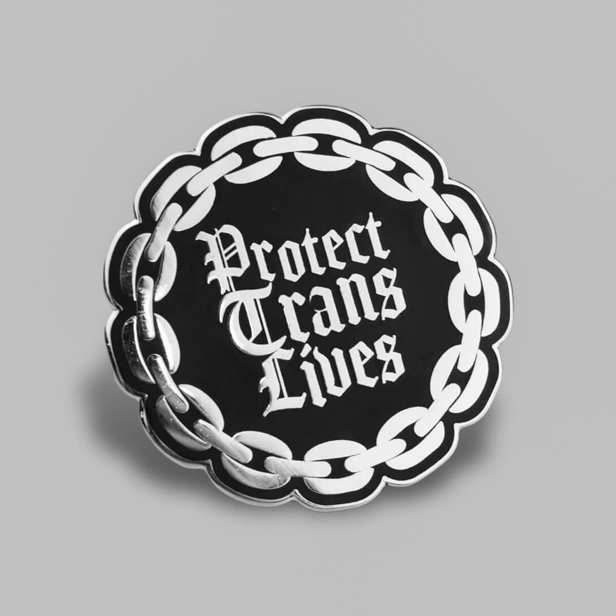 Protect Trans Lives Gothic Enamel Pin | Ocult Patches & Pins