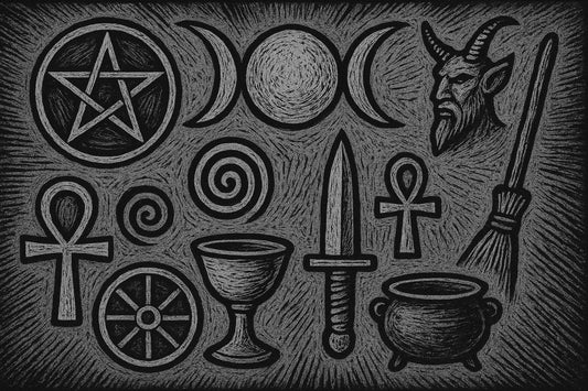 What are some common symbols in Wicca?