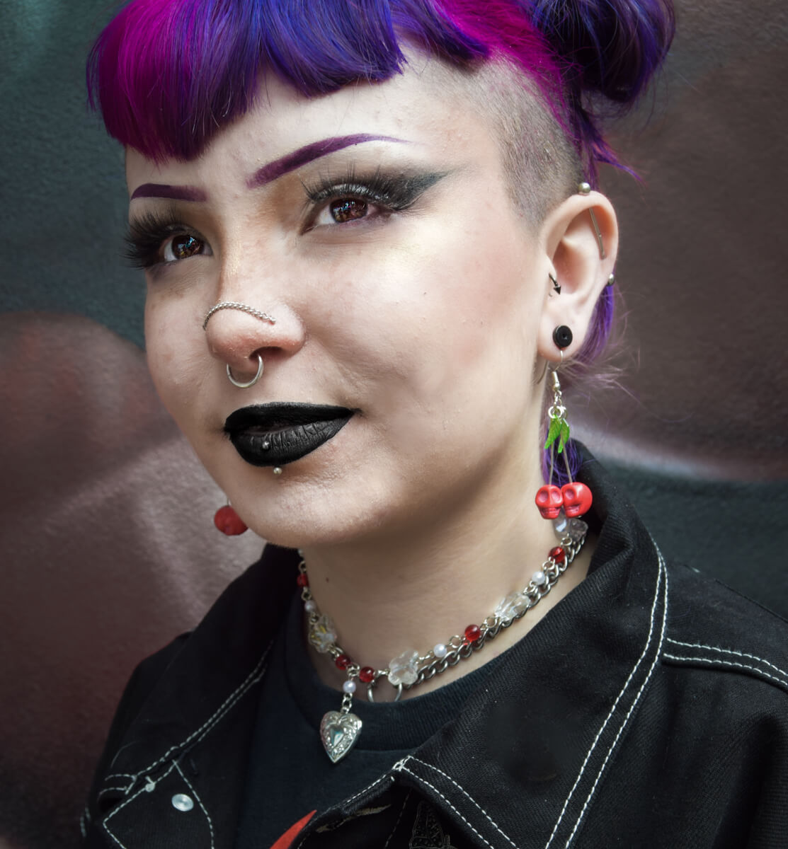 Cherry Skull Earrings | Occult Patches & Pins