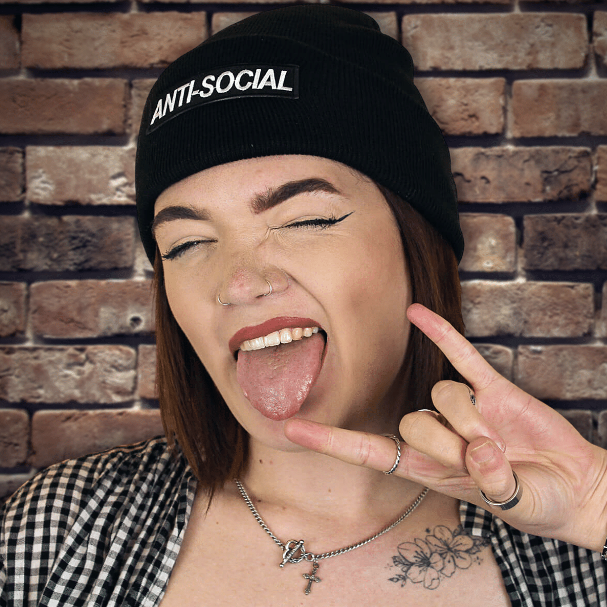 Anti-Social Beanie | Occult Patches & Pins