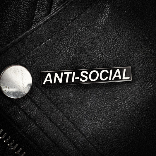 Anti-Social Enamel Pin | Occult Patches & Pins