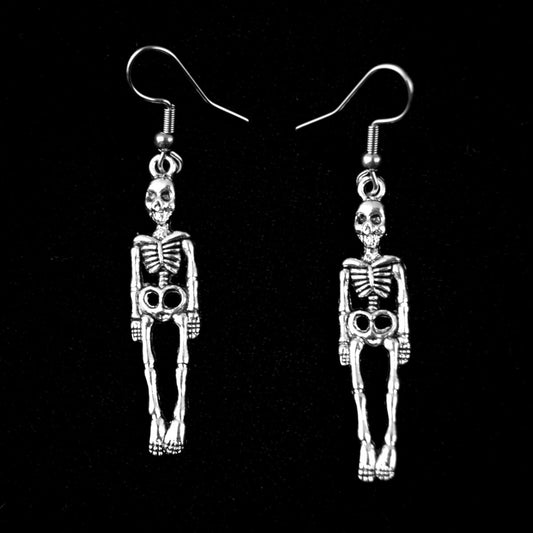 Skeleton Earrings | Occult Patches & Pins