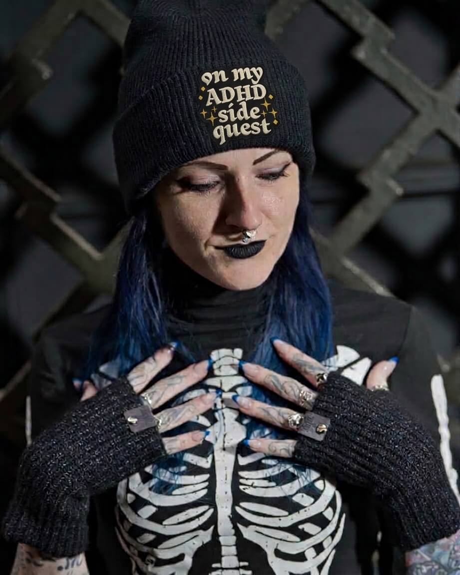On My ADHD Side Quest Patch Beanie