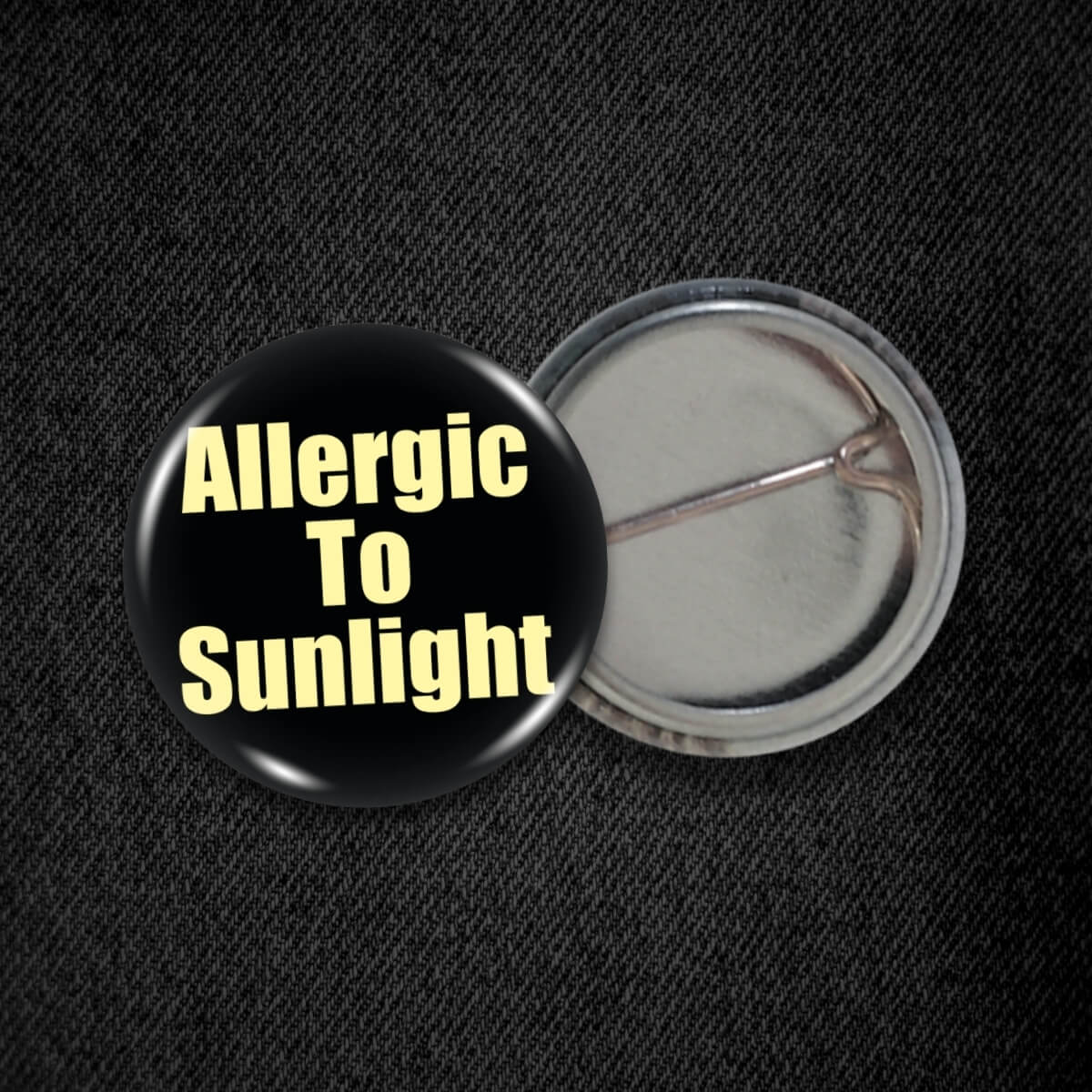 Allergic To Sunlight Badge - Occult Patches & Pins