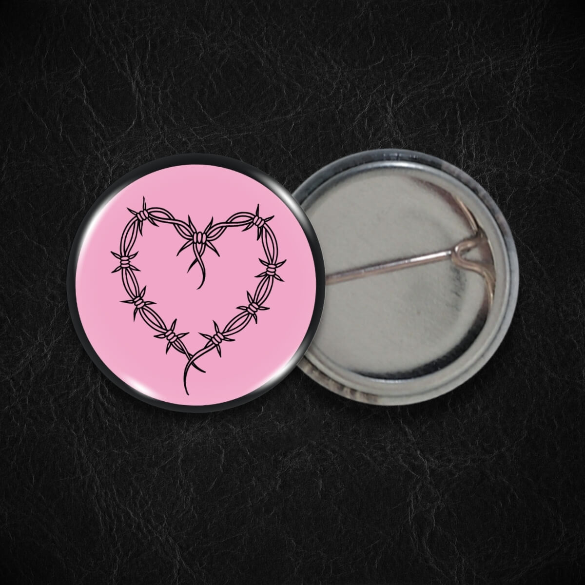 Barbed Wire Heart Badge - Occult Patches & Pins