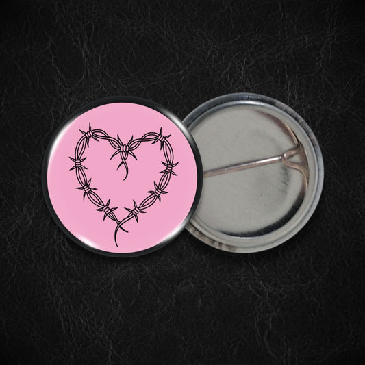Barbed Wire Heart Badge - Occult Patches & Pins