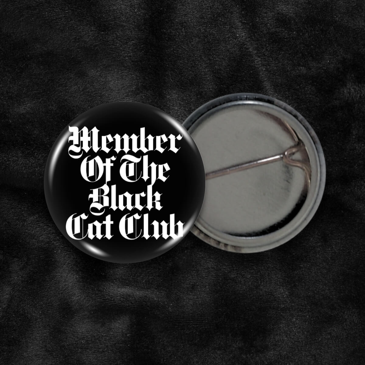 Member Of The Black Cat Club Badge ⛧ Occult Patches & Pins