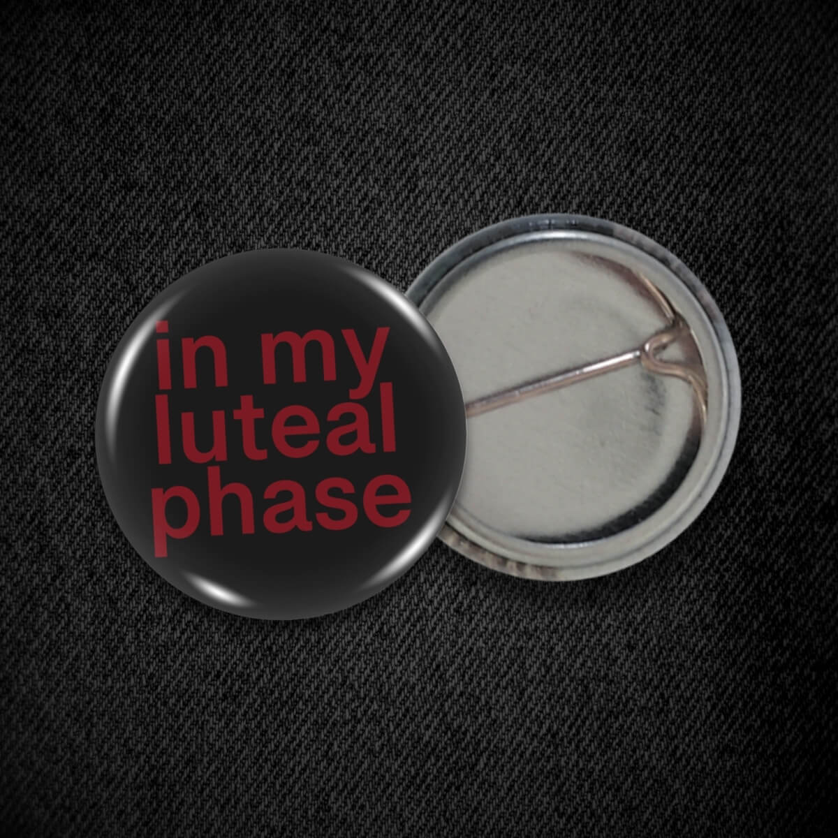Luteal Phase Black Badge ⛧ Occult Patches & Pins