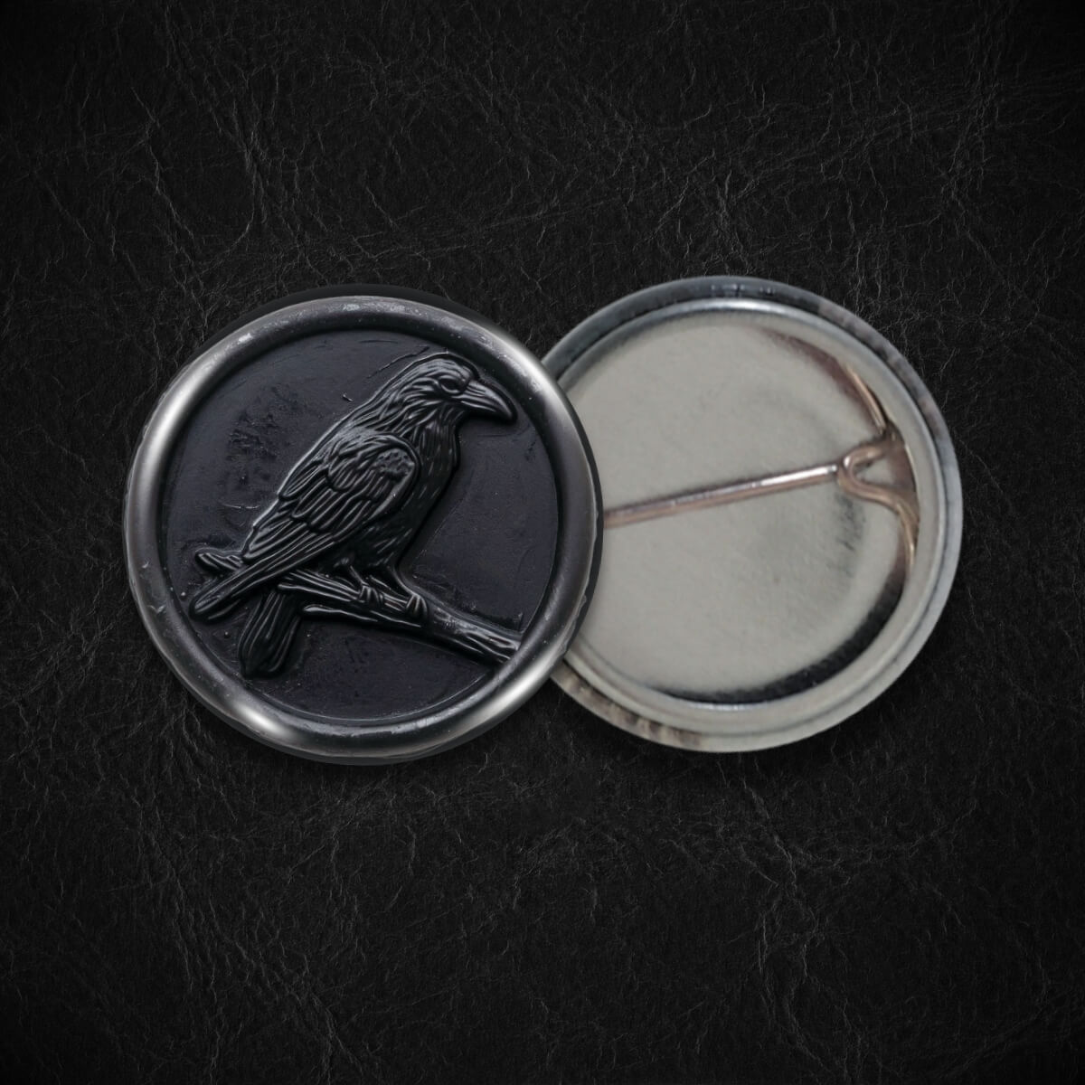 Raven Badge ⛧ Occult Patches & Pins