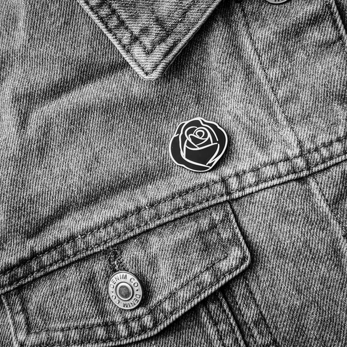 Black Rose Enamel Pin | Occult Patches & Pins