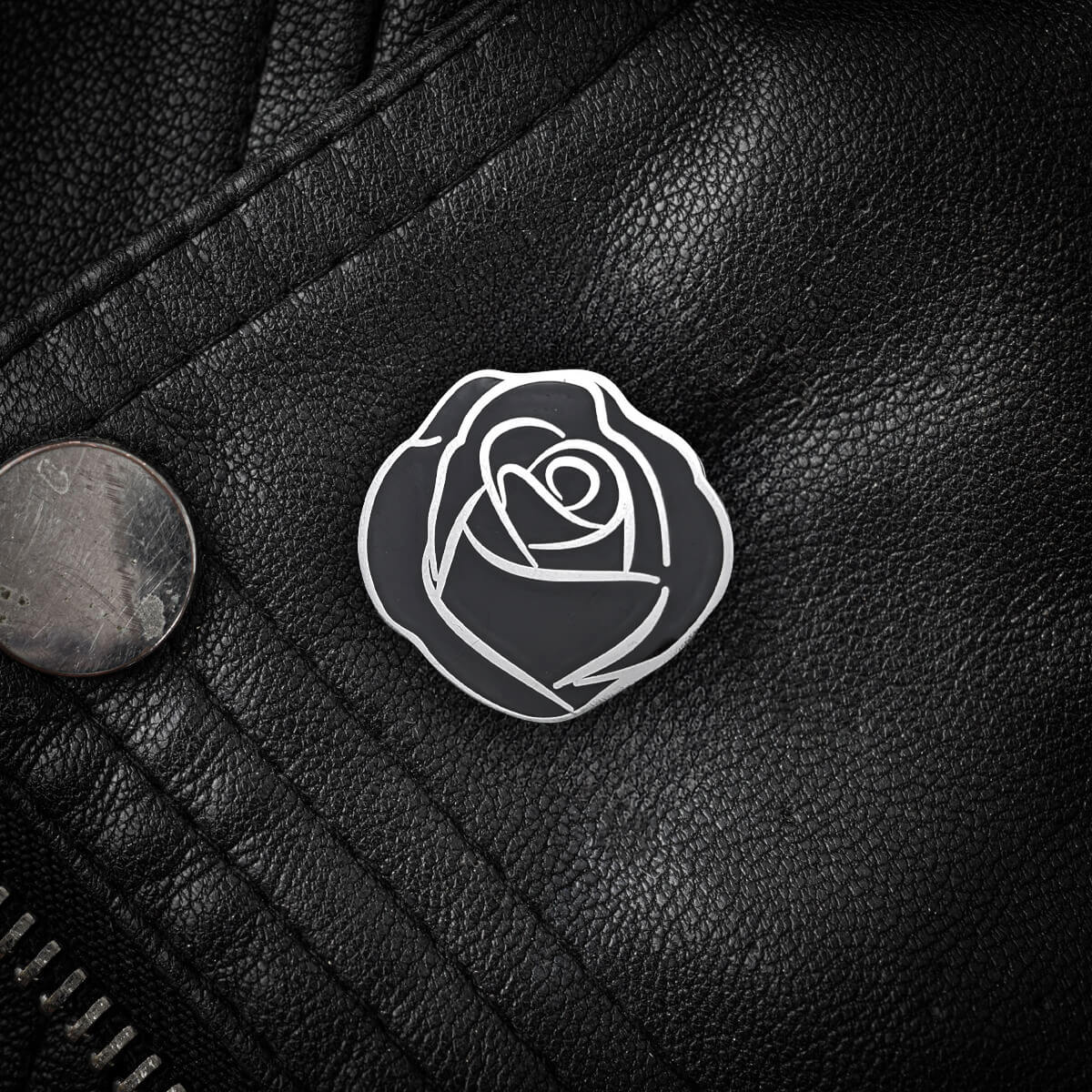 Black Rose Enamel Pin | Occult Patches & Pins