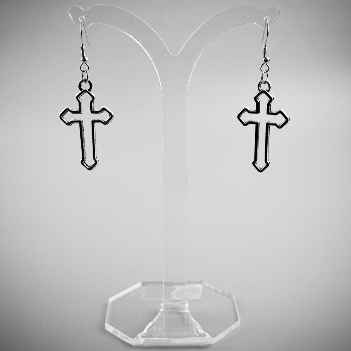 Cross Outline Earrings | Occult Patches & Pins