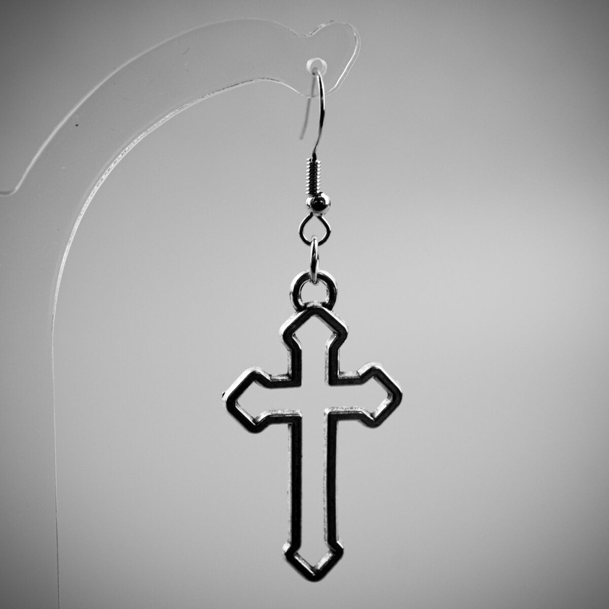 Cross Outline Earrings | Occult Patches & Pins