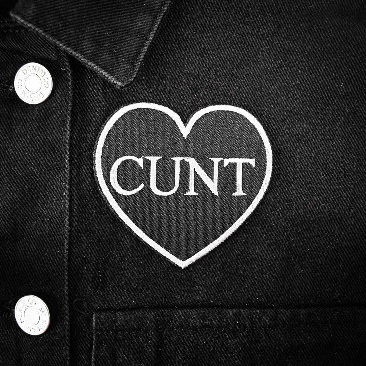 Cunt Black Heart Patch | Occult Patches & Pins