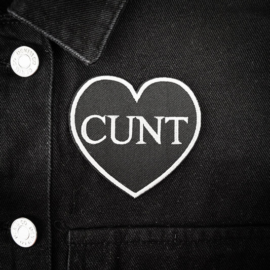 Cunt Black Heart Patch | Occult Patches & Pins