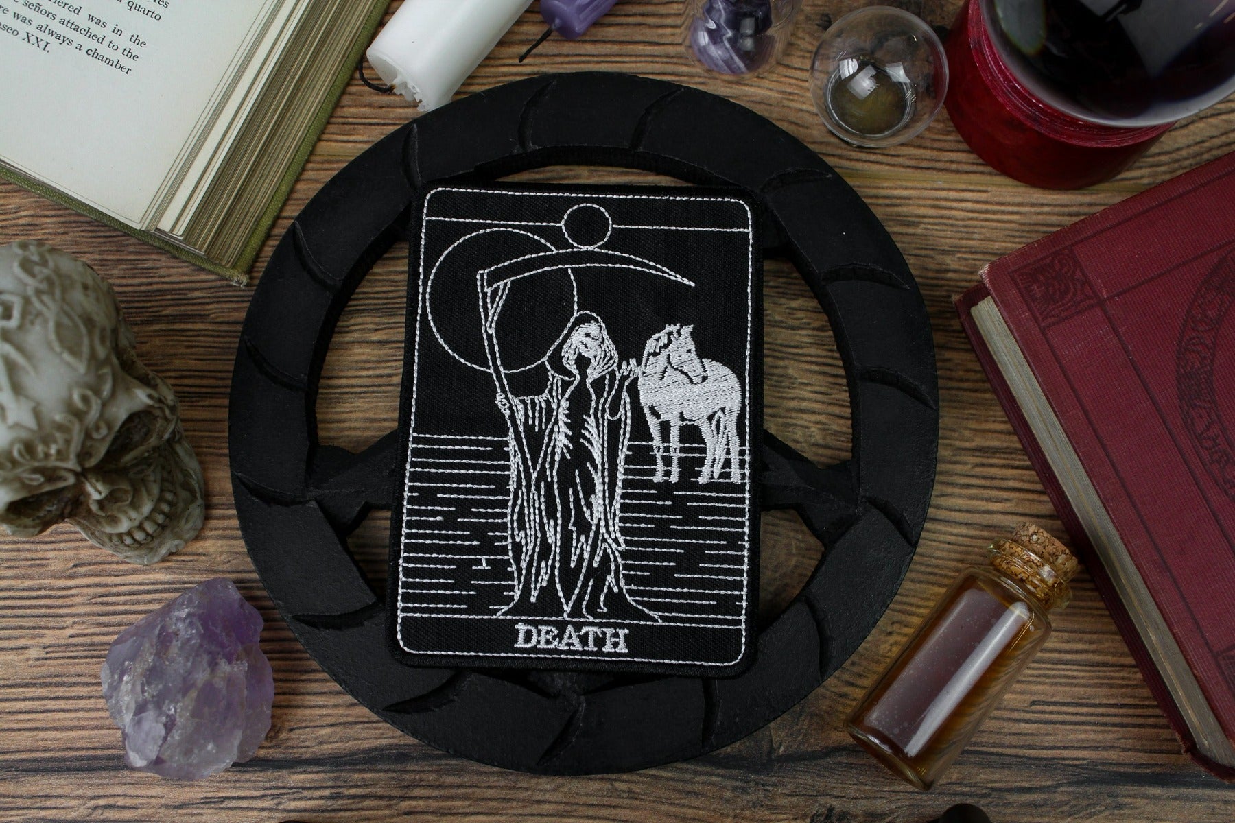 Death Tarot Card Patch | Occult Patches & Pins