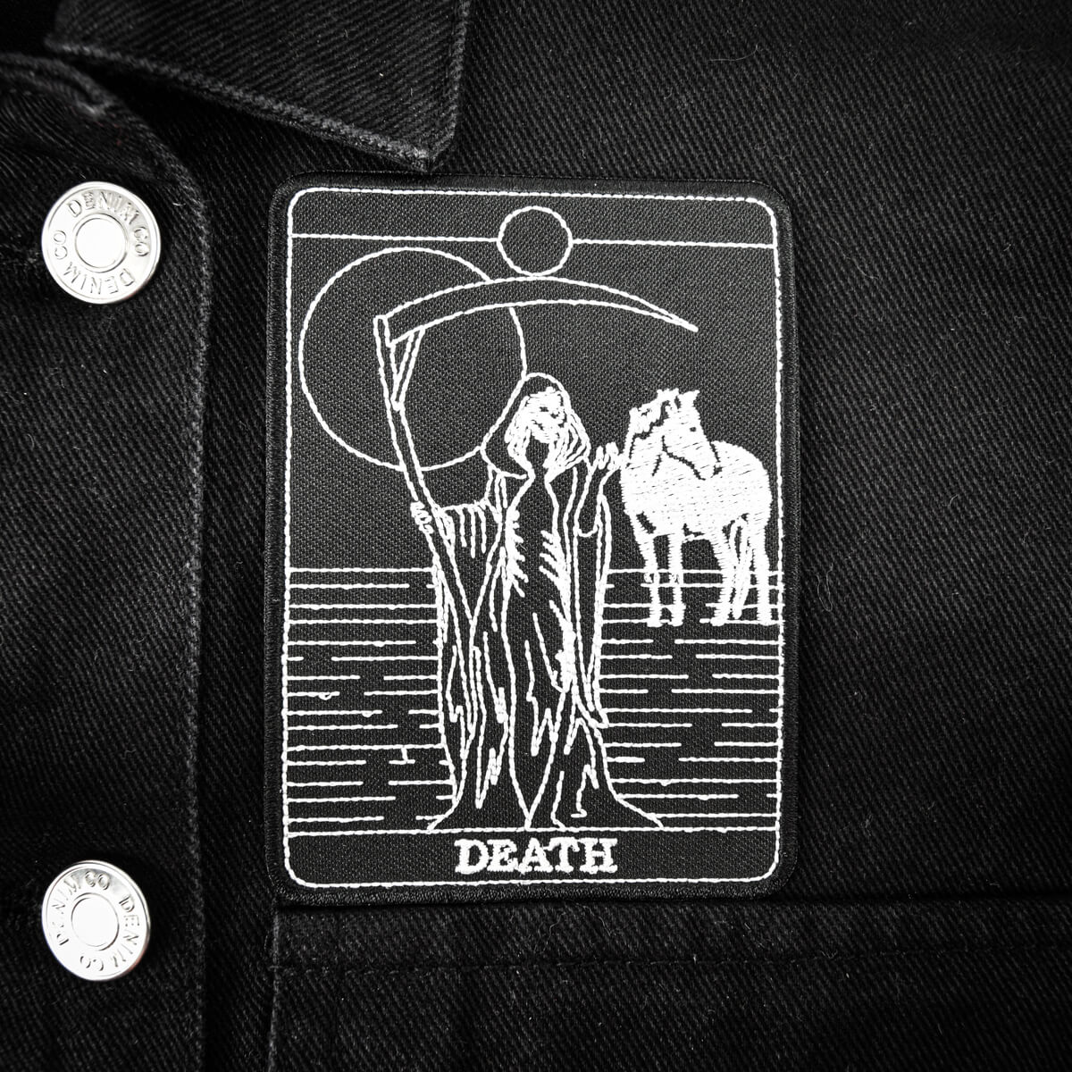 Death Tarot Card Patch | Occult Patches & Pins