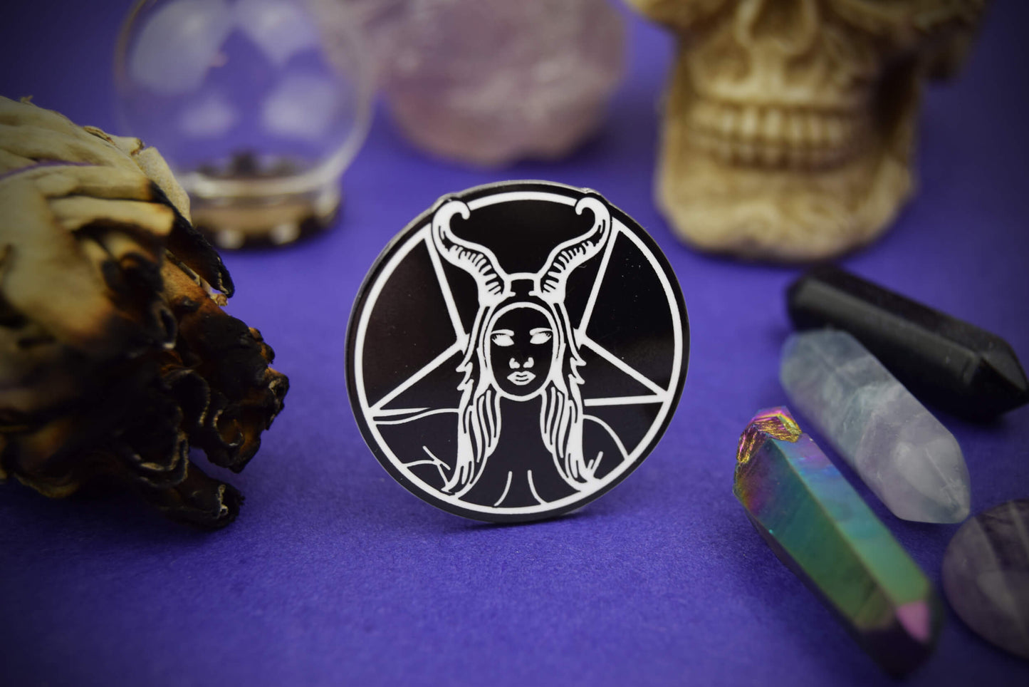 Devil Woman Enamel Pin | Occult Patches & Pins