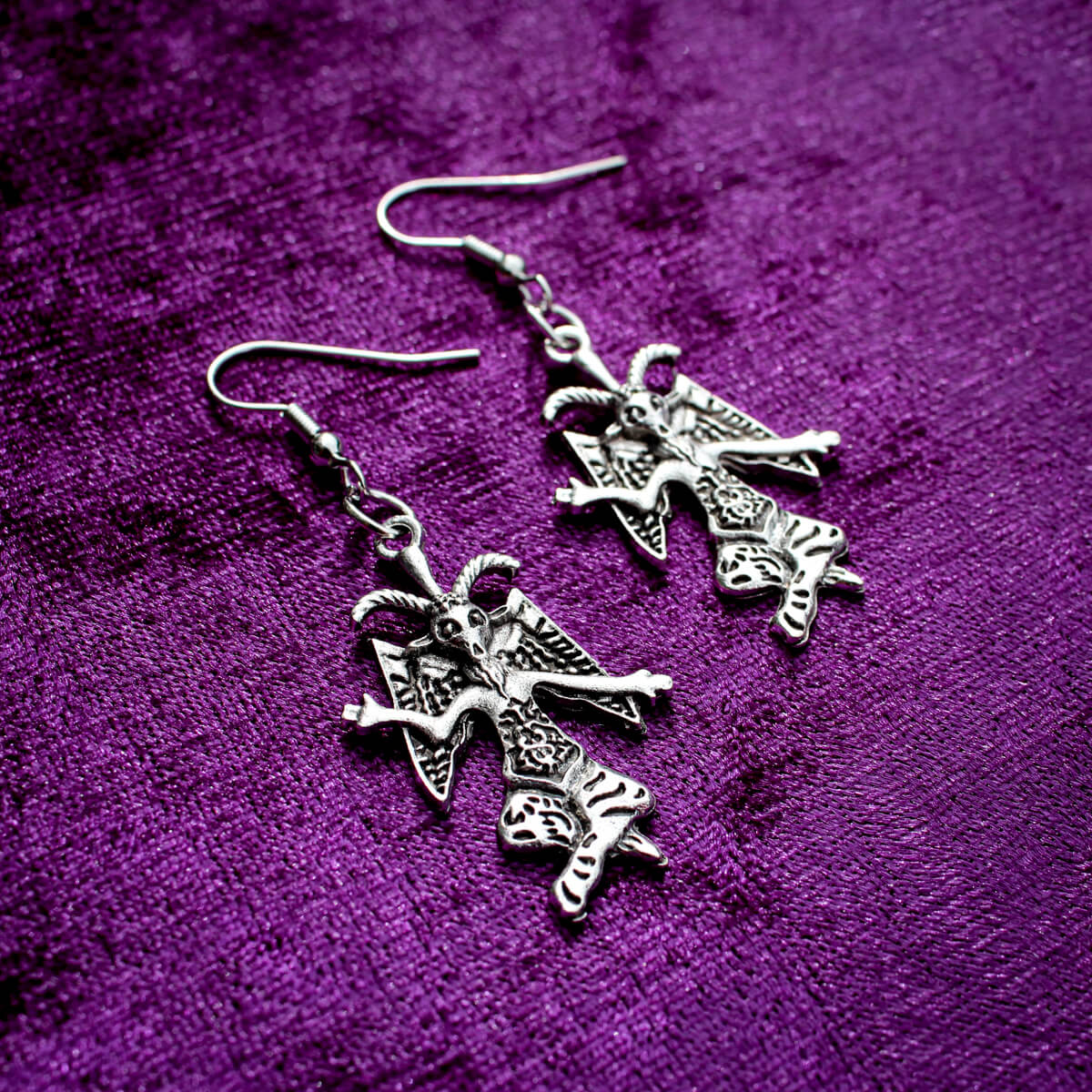 Baphomet Earrings | Occult Patches & Pins